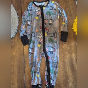 Bamboo Convertible Zippy Kids Construction Print